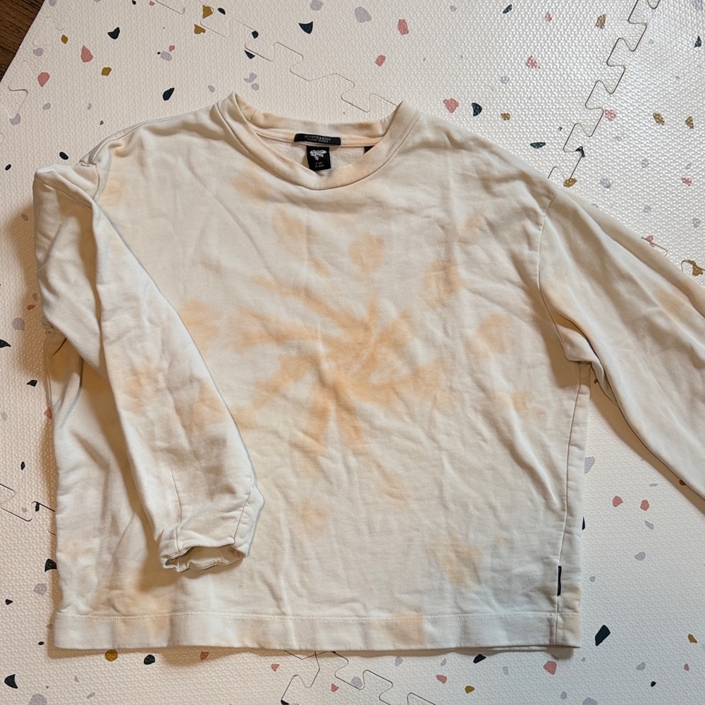 Scotch & Soda Orange and Cream Tie-Dye Sweater